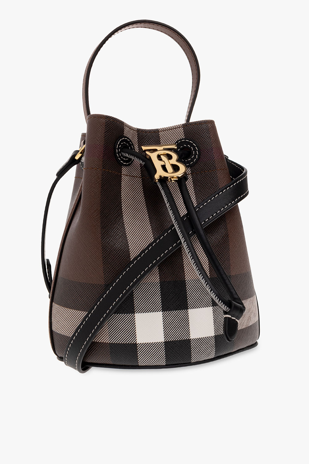 Burberry small bucket clearance bag